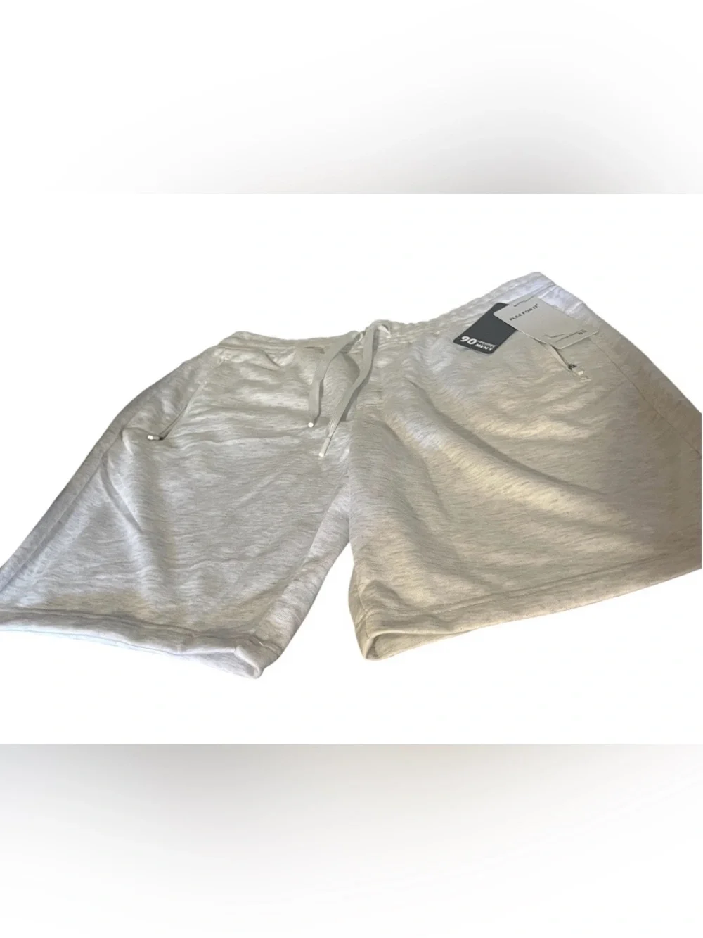 90 Degree By Reflex Light Gray Men's Drawstring Sweatshorts Size L